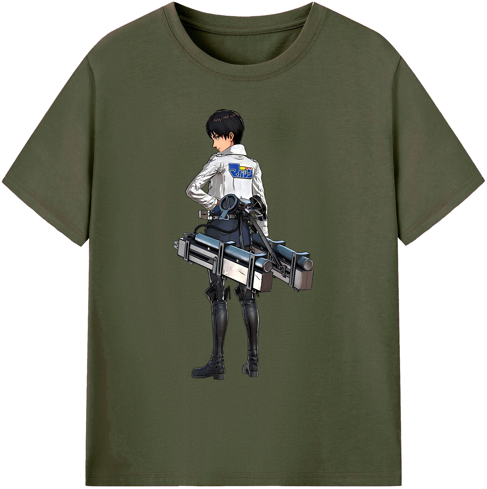 （画像用） 進撃の巨人 エレン･イェーガー Attack on Titan Eren Jäger 綿100％ メンズ半袖Tシャツ｜肌触りやわらか＆通気性